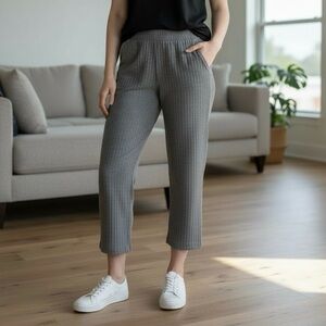 a new day Women's Gray Ribbed Trousers